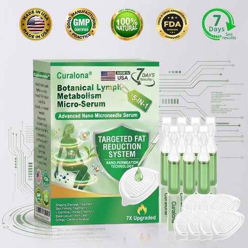 Curalona® Nano-Enhanced 5-in-1 Botanical Lymph-Balance Micro-Serum Micro-Needle Assisted 7-Day Visible Drainage & Firming Support Program