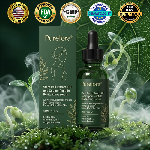 Purelora® Stem Cell–Derived EGF & Copper Peptide Activating Serum  (Deeply activates skin renewal from within for firmer, smoother-looking skin)