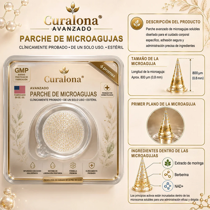 Curalona®🔥Parche de microragujas ProMax Nano 2026 – Parche reafirmante corporal y de apoyo al metabolismo con Moringa, Berberina y NAD+