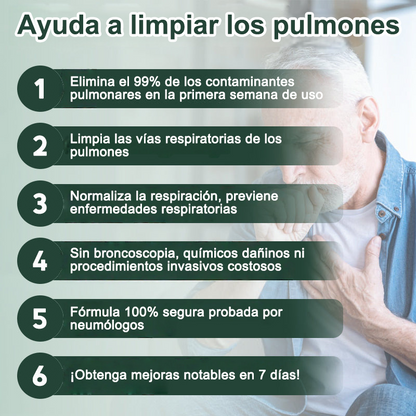 ✅ Tienda oficial insignia en EE. UU.: Spray limpiador pulmonar Curalona® con extracto de hoja de gordolobo (👨‍⚕️ Indicado para EPOC, asma, bronquitis crónica, infecciones respiratorias, cáncer de pulmón, sinusitis y otras afecciones pulmonares)