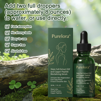 Purelora® Stem Cell–Derived EGF & Copper Peptide Activating Serum  (Deeply activates skin renewal from within for firmer, smoother-looking skin)