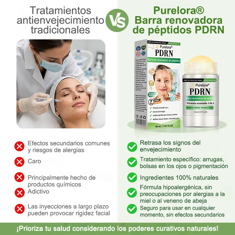 Purelora® 👨‍⚕️👨‍⚕️ Barra de PDRN antienvejecimiento y tratamiento localizado (ayuda a suavizar arrugas, favorece una piel de aspecto más firme y mejora la apariencia de manchas visibles)