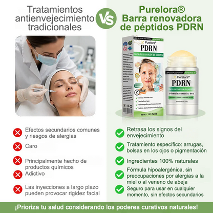 Purelora® 👨‍⚕️👨‍⚕️ Barra de PDRN antienvejecimiento y tratamiento localizado (ayuda a suavizar arrugas, favorece una piel de aspecto más firme y mejora la apariencia de manchas visibles)