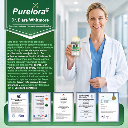 Purelora® 👨‍⚕️👨‍⚕️ Barra de PDRN antienvejecimiento y tratamiento localizado (ayuda a suavizar arrugas, favorece una piel de aspecto más firme y mejora la apariencia de manchas visibles)