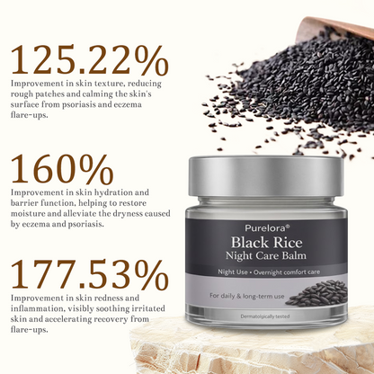 Purelora® Black and White Rice Day and Night Dual Repair Cream (Delays aging, repairs skin, removes warts, skin tags, and keratin buildup, providing 24-hour care for your skin)