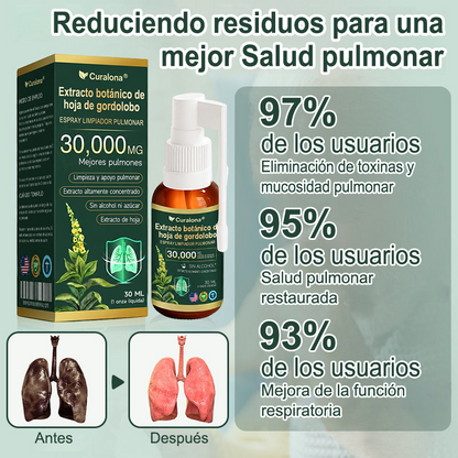 ✅ Tienda oficial insignia en EE. UU.: Spray limpiador pulmonar Curalona® con extracto de hoja de gordolobo (👨‍⚕️ Indicado para EPOC, asma, bronquitis crónica, infecciones respiratorias, cáncer de pulmón, sinusitis y otras afecciones pulmonares)