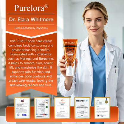 𝐎𝐟𝐟𝐢𝐜𝐢𝐚𝐥 𝐁𝐫𝐚𝐧𝐝 𝐒𝐭𝐨𝐫𝐞 |PURELORA® Moringa & Berberine 8-in-1 Body Sculpting & Bust Plumping Cream Smooth · Firm · Tone · Sculpt · Refresh · Hydrate · Plump · Lift