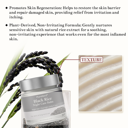 Purelora® Black and White Rice Day and Night Dual Repair Cream (Delays aging, repairs skin, removes warts, skin tags, and keratin buildup, providing 24-hour care for your skin)