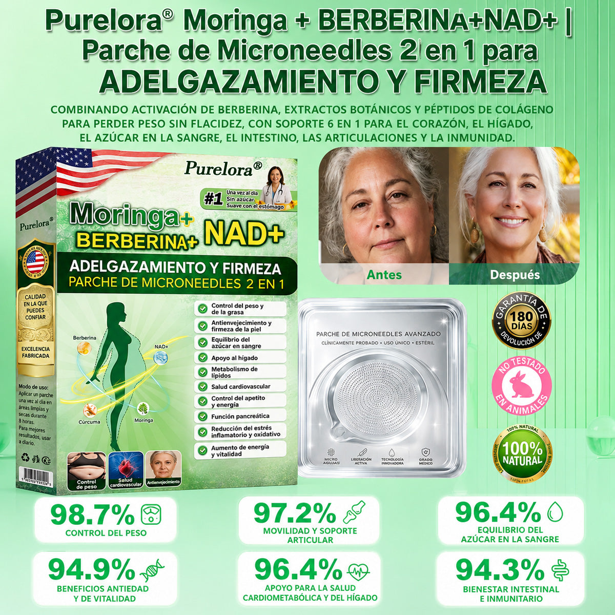 Tienda oficial de EE. UU. 🇺🇸 | Purelora® Advanced Nano System: Cuidado de una aplicación diaria