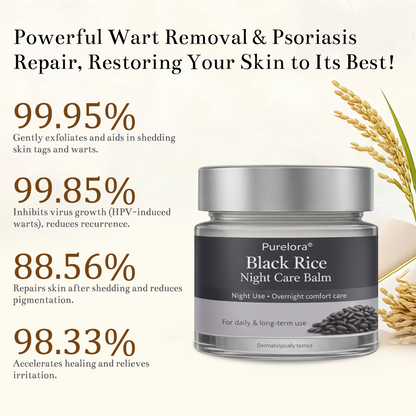 Purelora® Black and White Rice Day and Night Dual Repair Cream (Delays aging, repairs skin, removes warts, skin tags, and keratin buildup, providing 24-hour care for your skin)