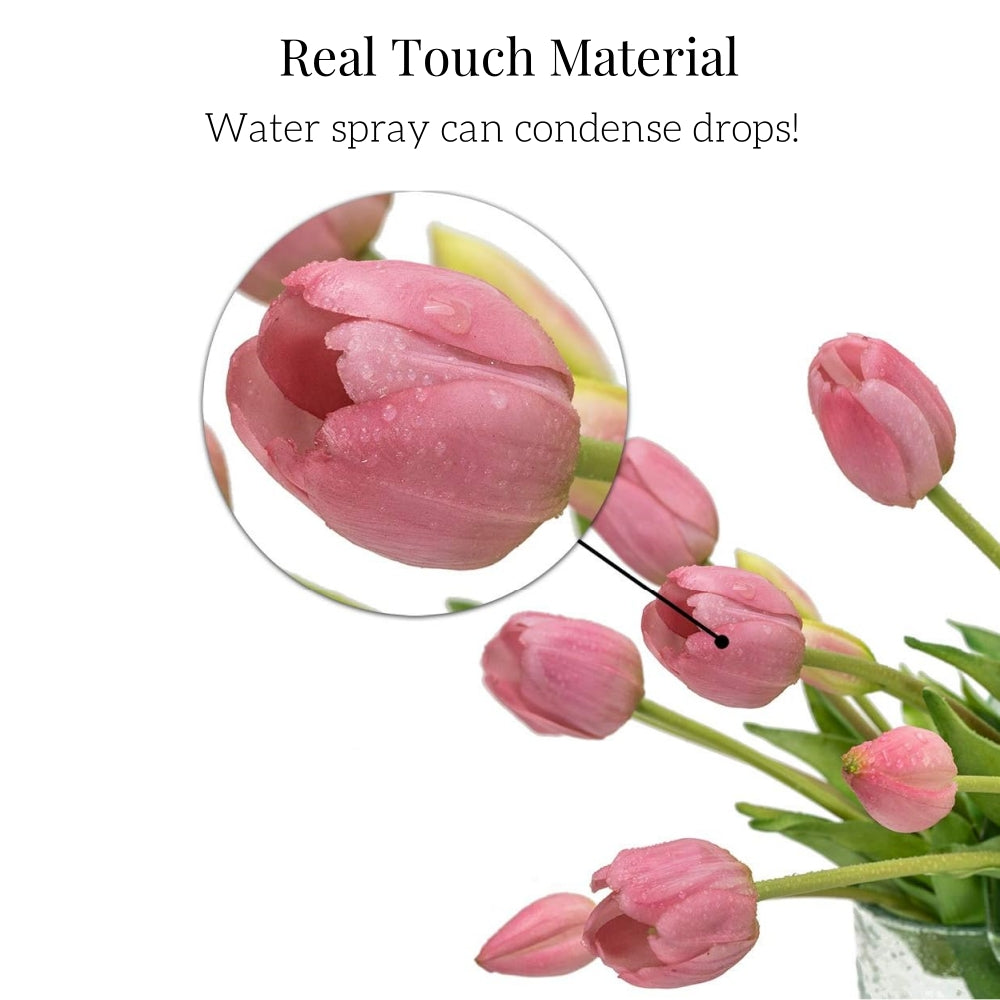 On Sale🔥Artificial Tulips Flowers - Real Touch Latex Bouquet - UV resistant, Waterproof,Windproof