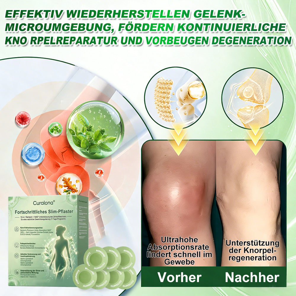 Curalona® Advanced Slim Patch – 10-in-1 Berberin- & NAD⁺-basierte zelluläre Stoffwechselunterstützung für eine natürliche Gewichtskontrolle (7-Tage-Programm)