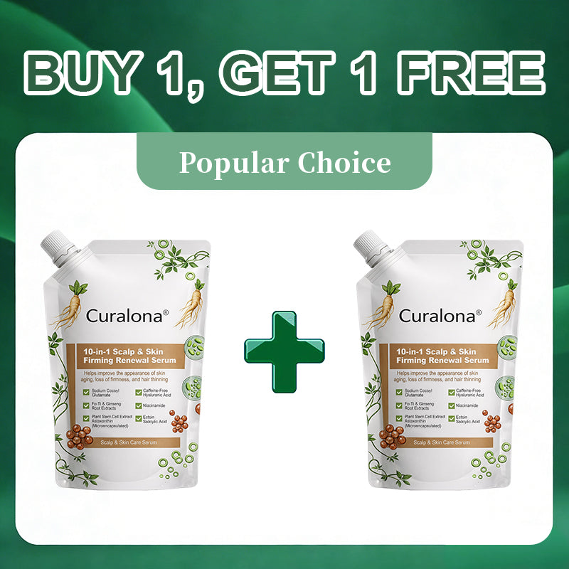 Curalona® 10-in-1 Scalp & Skin Firming, Sculpting & Anti-Hair Loss Renewal Serum  with Stem Cell–Derived Factors & Astaxanthin