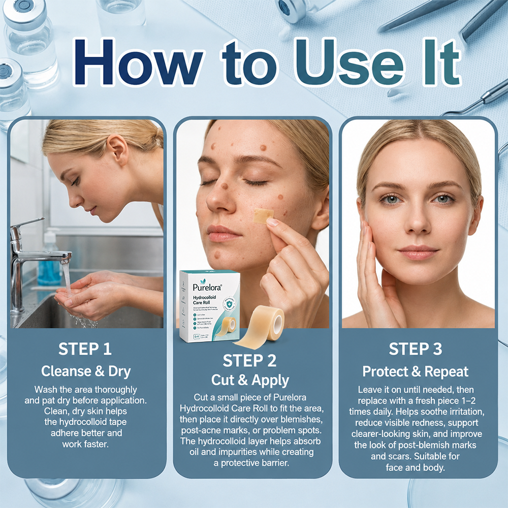 𝐎𝐟𝐟𝐢𝐜𝐢𝐚𝐥 𝐁𝐫𝐚𝐧𝐝 𝐒𝐭𝐨𝐫𝐞 |✅💎Purelora® 6-in-1 Hydrocolloid Care Roll – Acne Care, Oil Control, Post-Blemish Marks, Scar Care, Visible Spot Protection & Pore Care