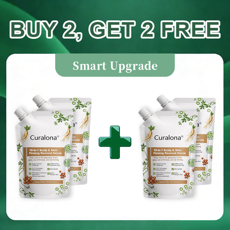 Curalona® 10-in-1 Scalp & Skin Firming, Sculpting & Anti-Hair Loss Renewal Serum  with Stem Cell–Derived Factors & Astaxanthin