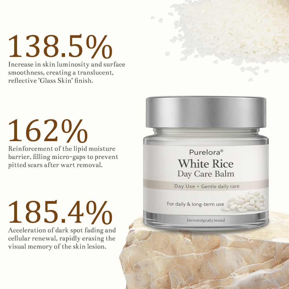 Purelora® Black and White Rice Day and Night Dual Repair Cream (Delays aging, repairs skin, removes warts, skin tags, and keratin buildup, providing 24-hour care for your skin)