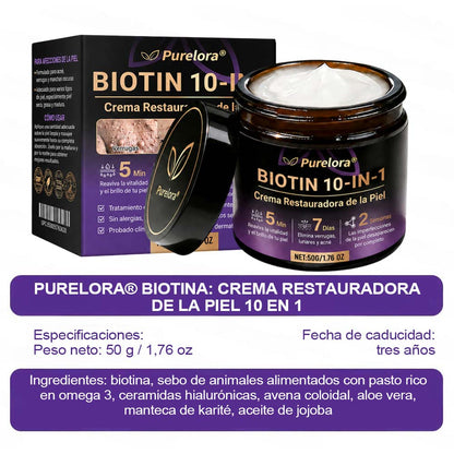 Fabricada y enviada desde EE. UU. 🍁 Crema reparadora de la piel Purelora® con biotina (fórmula 10 en 1) — Último día de oferta: 75 % de descuento.