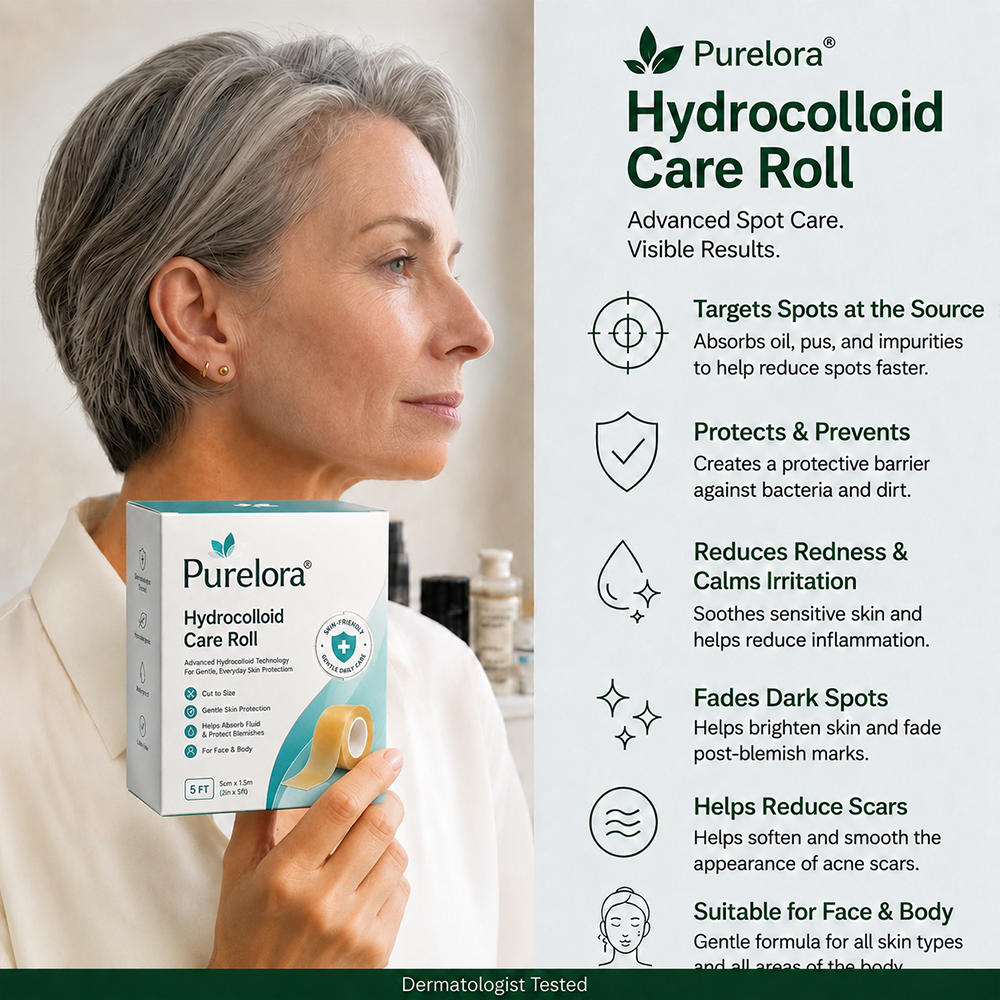 𝐎𝐟𝐟𝐢𝐜𝐢𝐚𝐥 𝐁𝐫𝐚𝐧𝐝 𝐒𝐭𝐨𝐫𝐞 |✅💎Purelora® 6-in-1 Hydrocolloid Care Roll – Acne Care, Oil Control, Post-Blemish Marks, Scar Care, Visible Spot Protection & Pore Care