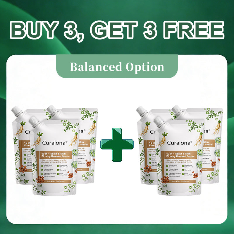 Curalona® 10-in-1 Scalp & Skin Firming, Sculpting & Anti-Hair Loss Renewal Serum  with Stem Cell–Derived Factors & Astaxanthin