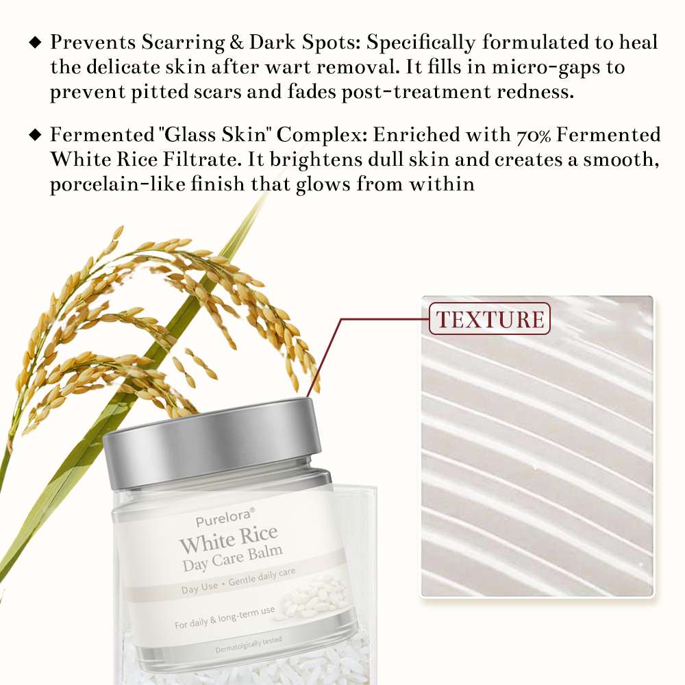 Purelora® Black and White Rice Day and Night Dual Repair Cream (Delays aging, repairs skin, removes warts, skin tags, and keratin buildup, providing 24-hour care for your skin)