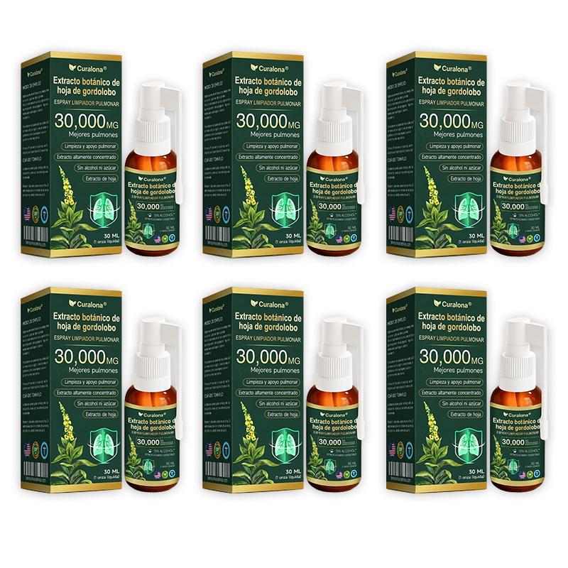 ✅ Tienda oficial insignia en EE. UU.: Spray limpiador pulmonar Curalona® con extracto de hoja de gordolobo (👨‍⚕️ Indicado para EPOC, asma, bronquitis crónica, infecciones respiratorias, cáncer de pulmón, sinusitis y otras afecciones pulmonares)