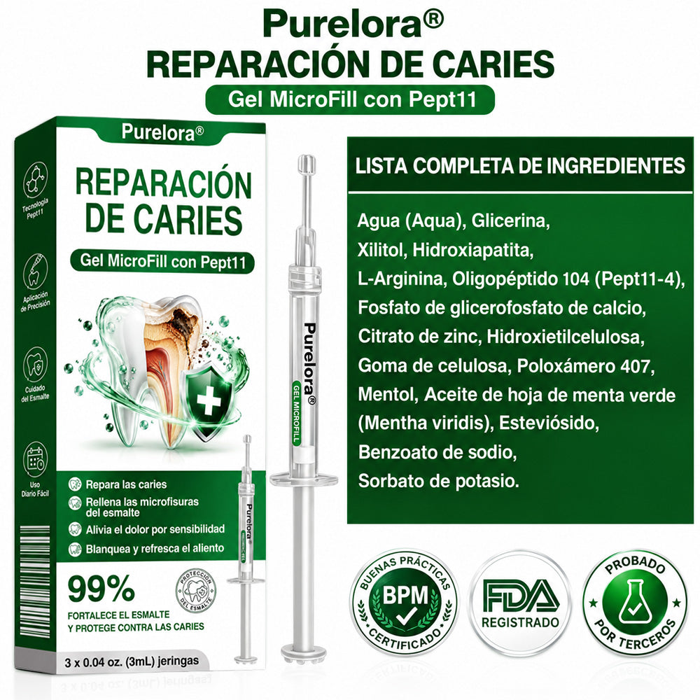 👨‍⚕️🦷✨𝐏𝐔𝐑𝐄𝐋𝐎𝐑𝐀® Gel MicroFill Pept11 Inverso de Cavidad