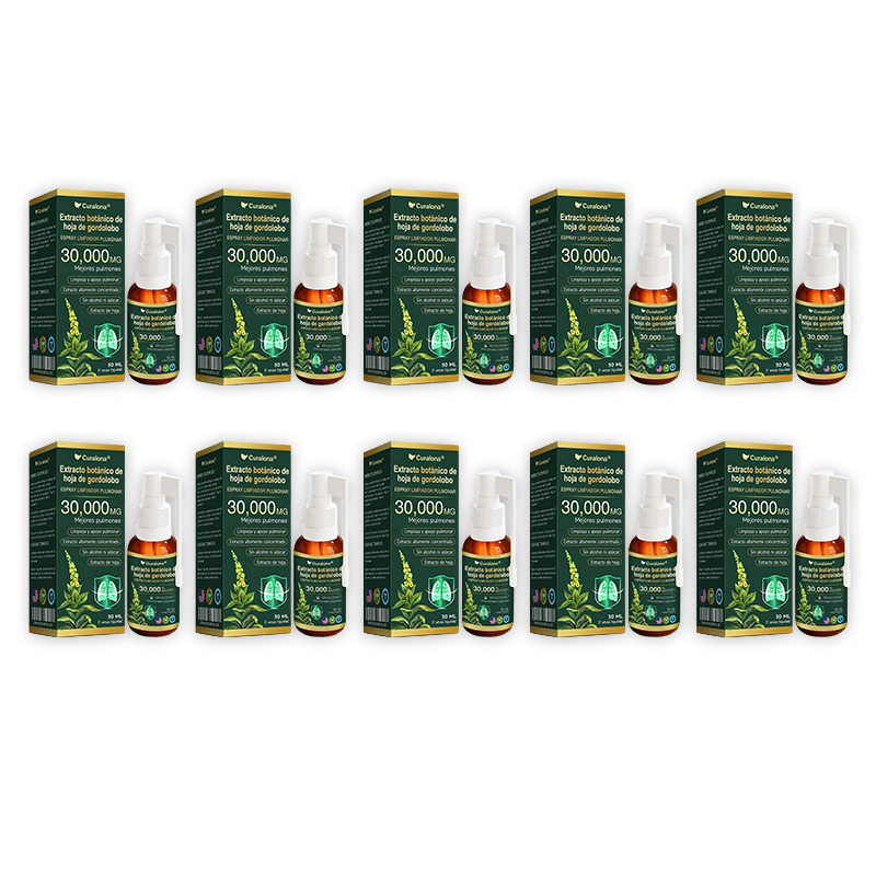 ✅ Tienda oficial insignia en EE. UU.: Spray limpiador pulmonar Curalona® con extracto de hoja de gordolobo (👨‍⚕️ Indicado para EPOC, asma, bronquitis crónica, infecciones respiratorias, cáncer de pulmón, sinusitis y otras afecciones pulmonares)