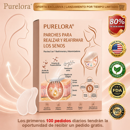 【Tienda Oficial】Purelora® Parche 5 en 1 para el Levantamiento y Reafirmación del Busto con Aceite de Bakuchiol