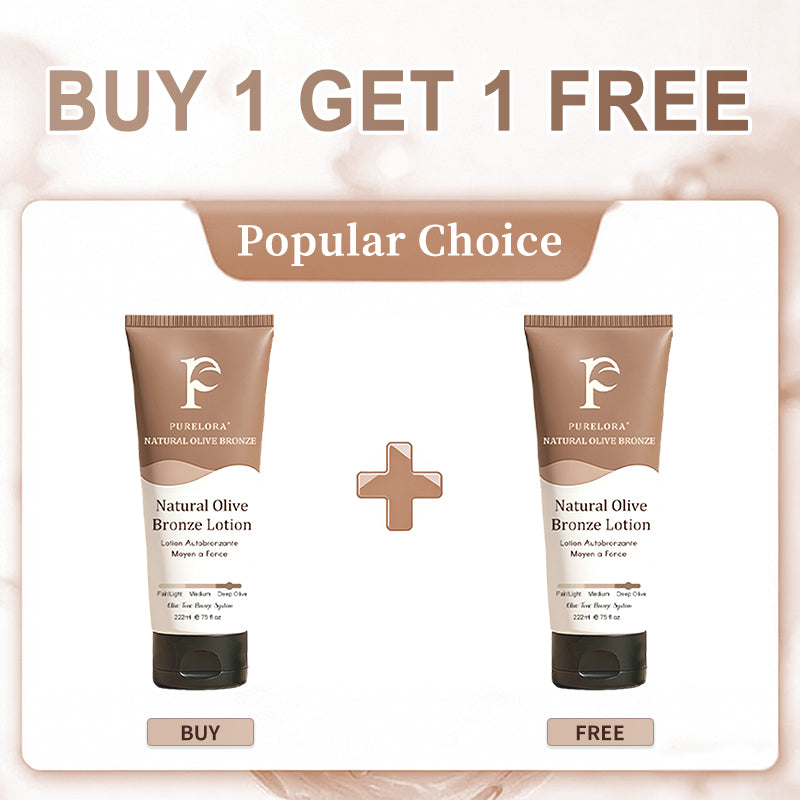 🇺🇸Purelora® Natural Olive Bronze Self Tanner Body Lotion – Gradual Sunless Glow, Even Application, No Orange Tint, Deep Hydration, Vegan & Cruelty-Free