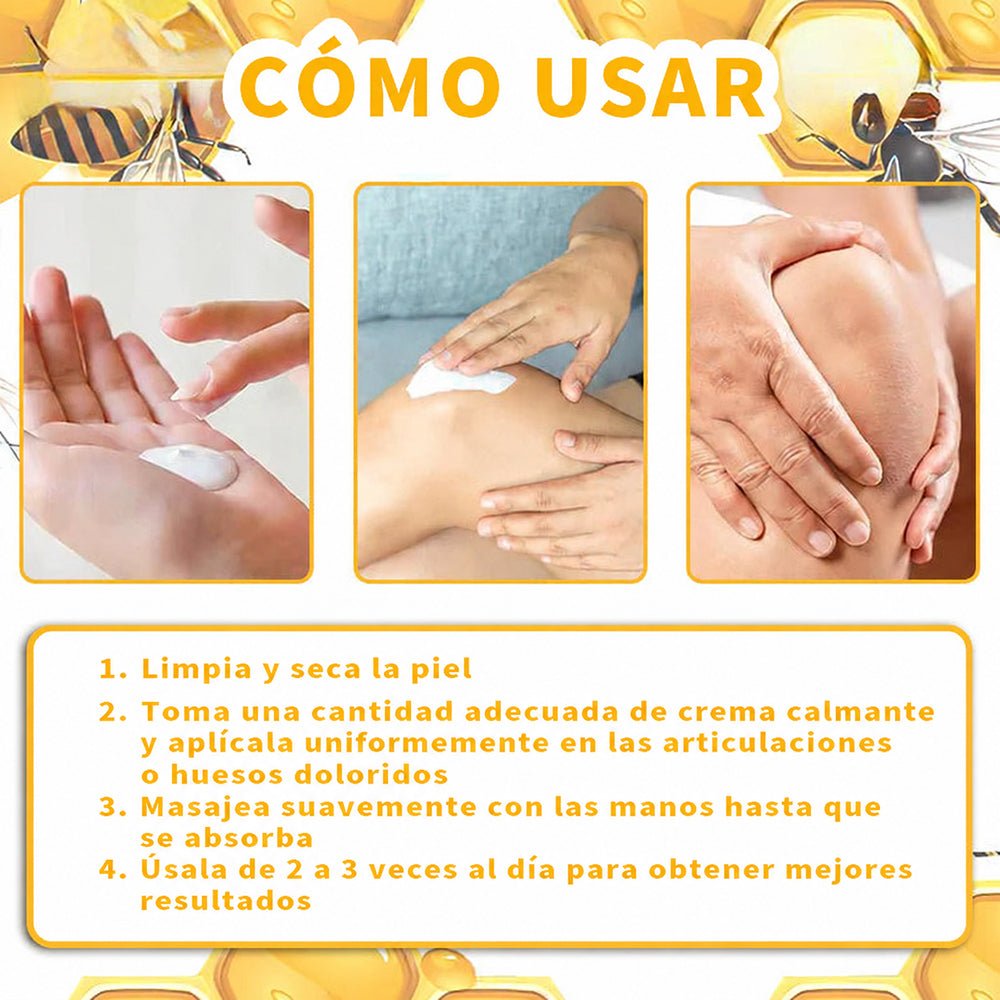 Crema Purelora® con toxina botulínica y veneno de abeja para el alivio del dolor y la regeneración ósea
