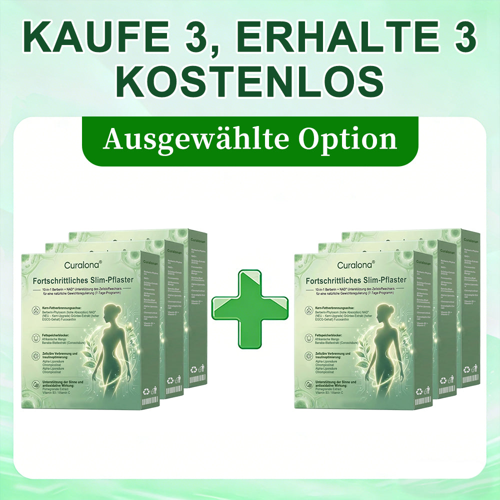 Curalona® Advanced Slim Patch – 10-in-1 Berberin- & NAD⁺-basierte zelluläre Stoffwechselunterstützung für eine natürliche Gewichtskontrolle (7-Tage-Programm)