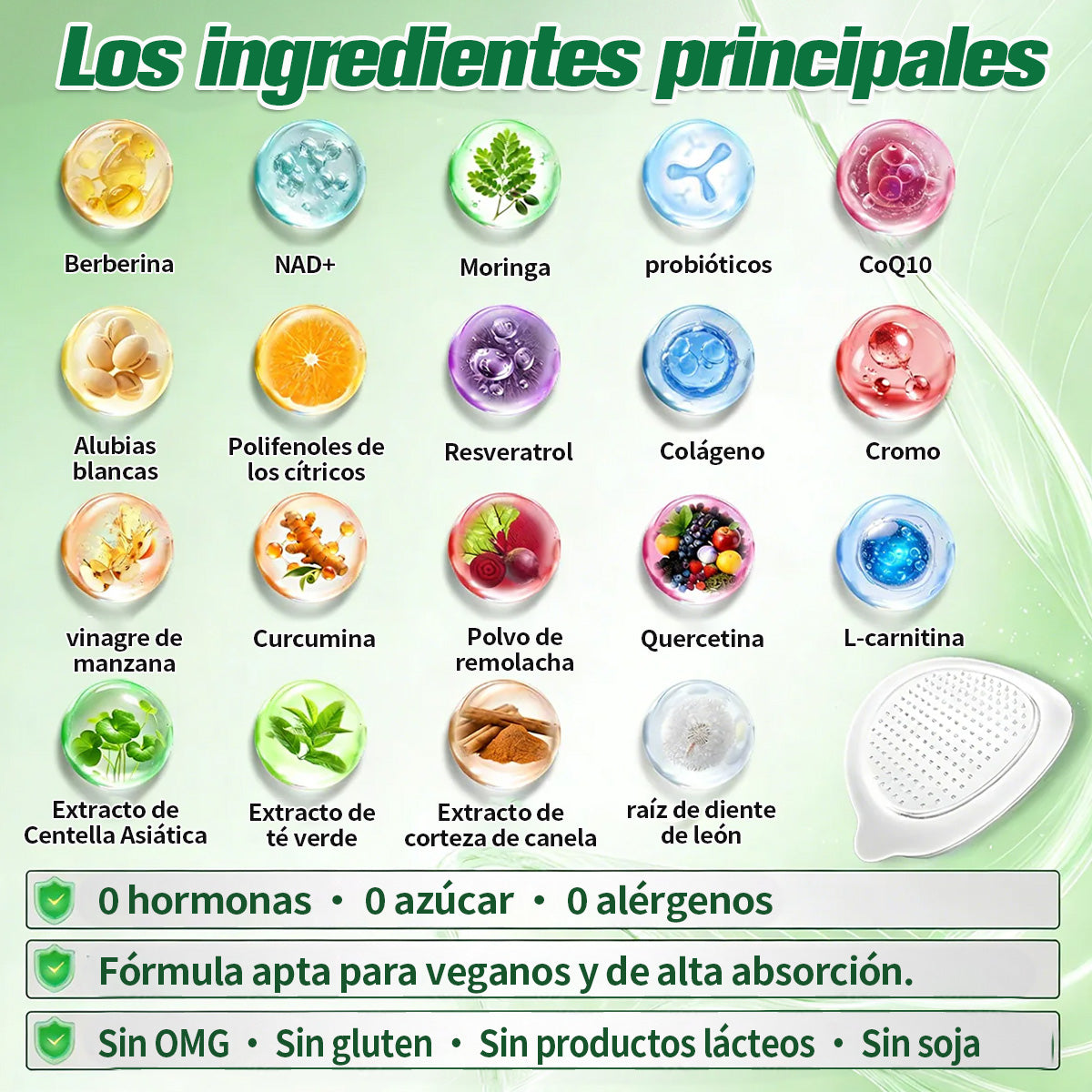 Tienda oficial | 🌿curalona® Moringa · Berberina × NAD+ | Parche avanzado de nanomicroagujas 10 en 1 🇦🇺 (Solo una vez al día; cambios visibles en 7 días) ✅ Para obesidad, flacidez de la piel, diabetes, apnea del sueño, problemas articulares y más.