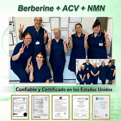 Parche Adelgazante con Nanagujas de Fósforo Negro Curalona® — Fórmula 12 en 1: Berberina + NMN + Vinagre de Sidra de Manzana | Potencia la quema de grasa y estabiliza el azúcar en sangre | Sea testigo de la transformación en solo 7 días