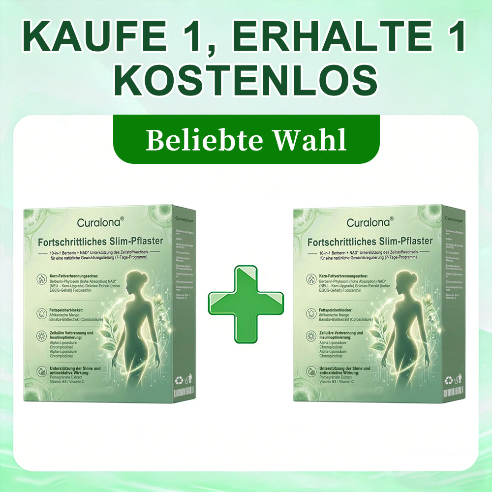 Curalona® Advanced Slim Patch – 10-in-1 Berberin- & NAD⁺-basierte zelluläre Stoffwechselunterstützung für eine natürliche Gewichtskontrolle (7-Tage-Programm)