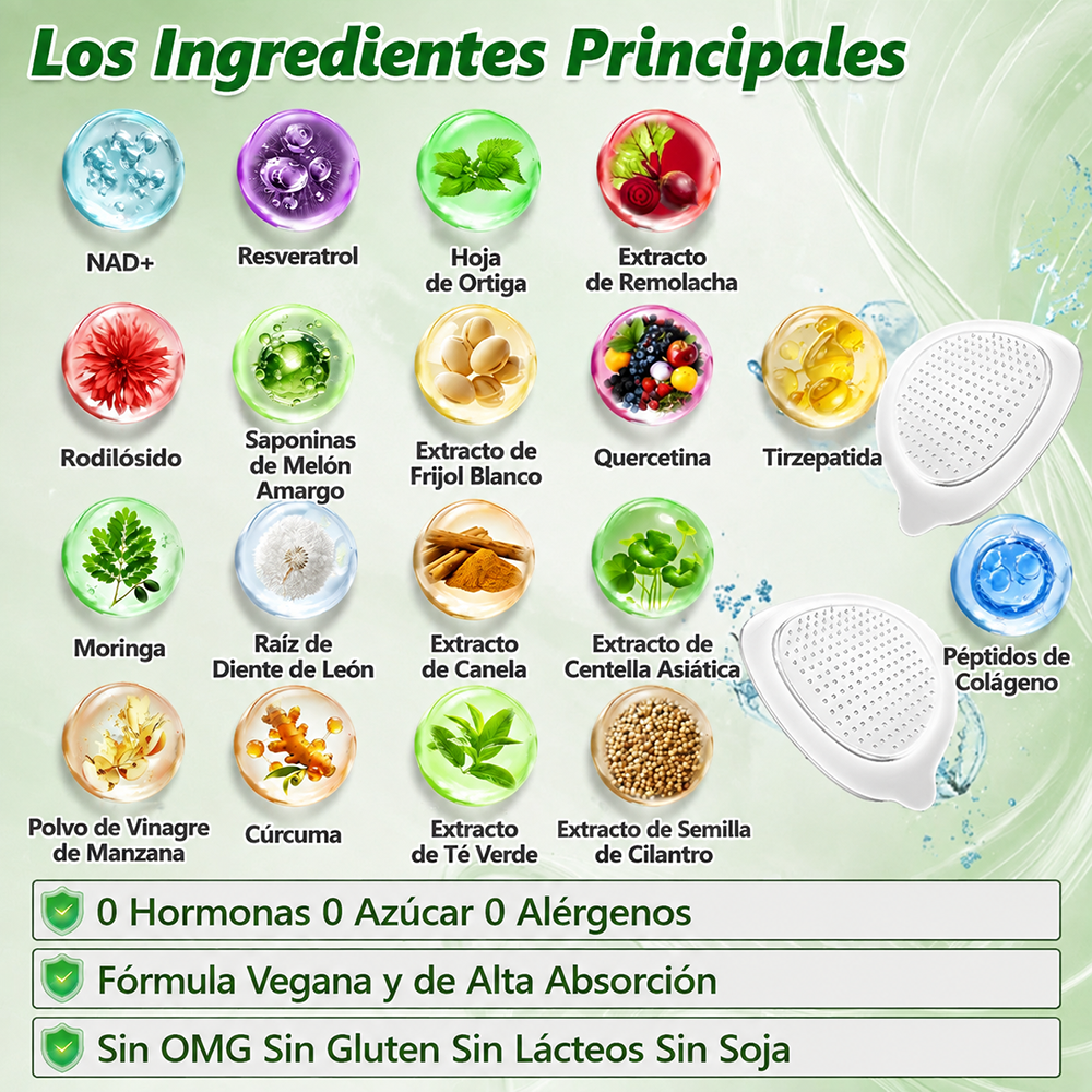Registrado por la FDA y certificado con GMP❤️ | Parche metabólico de nanofusión Purelora® M-BN 10 en 1 | Avalado por la ciencia | Fórmula 10 en 1 | Resultados en 7 días