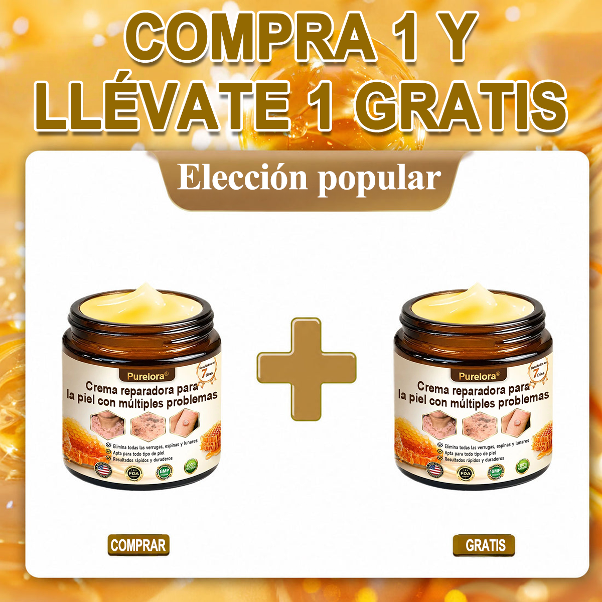 ✨🐝 Purelora® Crema de Reposición de Crema de Sol de Monocromo (Un solo producto para reposición) 𝐢𝐧𝐟𝐥𝐚𝐦𝐦𝐚𝐭𝐢𝐨𝐧, 𝐝𝐫𝐲𝐧𝐞𝐬𝐬, 𝐚𝐠𝐢𝐧𝐠, 𝐩𝐢𝐠𝐦𝐞𝐧𝐭𝐚𝐭𝐢𝐨𝐧, 𝐚𝐧𝐝 𝐯𝐢𝐬𝐢𝐛𝐥𝐞 𝐬𝐤𝐢𝐧 𝐝𝐚𝐦𝐚𝐠𝐞.)