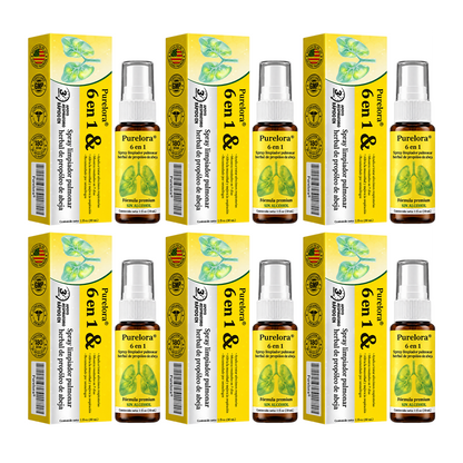 🍀🍀🐝🇺🇸Tienda oficial: 𝐏𝐔𝐑𝐄𝐋𝐎𝐑𝐀® Spray limpiador pulmonar de propóleo y abeja herbal 6 en 1 (👨‍⚕️Actúa directamente sobre la EPOC, el asma, la bronquitis crónica (BC), las infecciones respiratorias, el cáncer de pulmón, la sinusitis y otras afecciones🫁)