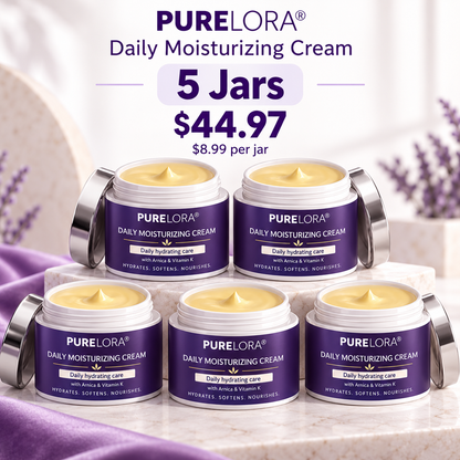 💜 PURELORA® Daily Moisturizing Cream – Hydrates, Softens & Nourishes Mature-Looking Skin✨
