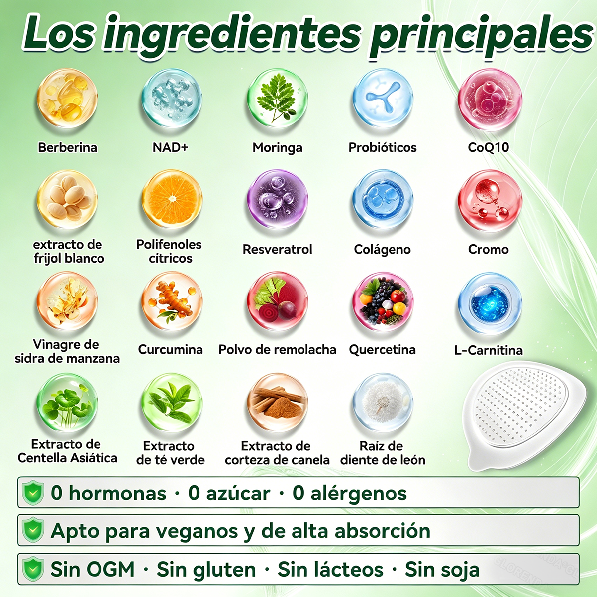 Tienda Oficial de EE. UU. 🇺🇸  | 🧑‍⚕️🩺 Curalona® Moringa · Berberina × NAD+ Parche nanomicron avanzado 10 en 1: resultados visibles en 2 días