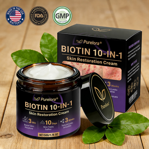 Fabricada y enviada desde EE. UU. 🍁 Crema reparadora de la piel Purelora® con biotina (fórmula 10 en 1) — Último día de oferta: 75 % de descuento.（副本）