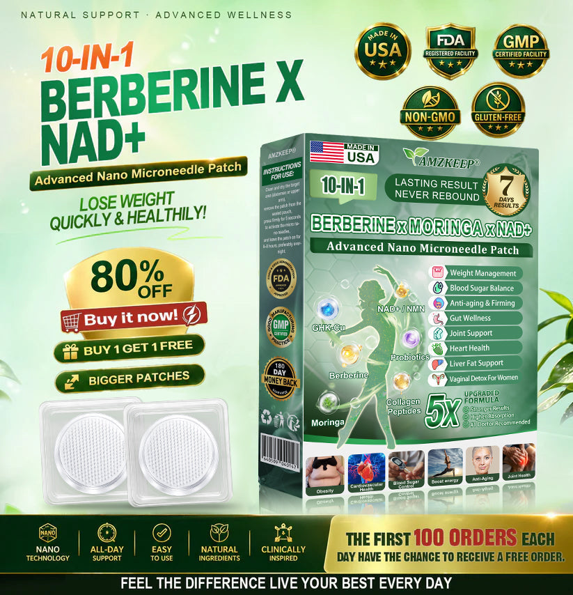 🇺🇸𝑶𝒇𝒇𝒊𝒄𝒊𝒂𝒍 𝑺𝒕𝒐𝒓𝒆 | 𝐀𝐌𝐙𝐊𝐄𝐄𝐏® 𝑴𝒆𝒕𝒂𝒃𝒐𝒍𝒊𝒄 𝑵𝒂𝒏𝒐 𝑴𝒊𝒄𝒓𝒐𝒏𝒆𝒆𝒅𝒍𝒆 𝑷𝒂𝒕𝒄𝒉 (𝐉𝐮𝐬𝐭 𝐨𝐧𝐜𝐞 𝐚 𝐝𝐚𝐲, 𝐯𝐢𝐬𝐢𝐛𝐥𝐞 𝐜𝐡𝐚𝐧𝐠𝐞𝐬 𝐢𝐧 𝟕 𝐝𝐚𝐲𝐬）𝘽𝙚𝙧𝙗𝙚𝙧𝙞𝙣𝙚 + 𝙈𝙤𝙧𝙞𝙣𝙜𝙖 𝙁𝙤𝙧𝙢𝙪𝙡𝙖 ✅ 𝐅𝐨𝐫 𝐨𝐛𝐞𝐬𝐢𝐭𝐲, 𝗟𝗼𝗼𝘀𝗲 𝘀𝗸𝗶𝗻,𝐝𝐢𝐚𝐛𝐞𝐭𝐞𝐬, 𝐬𝐥𝐞𝐞𝐩 𝐚𝐩𝐧𝐞𝐚, 𝐣𝐨𝐢𝐧𝐭 𝐢𝐬𝐬𝐮𝐞𝐬 𝐚𝐧𝐝 𝐦𝐨𝐫𝐞