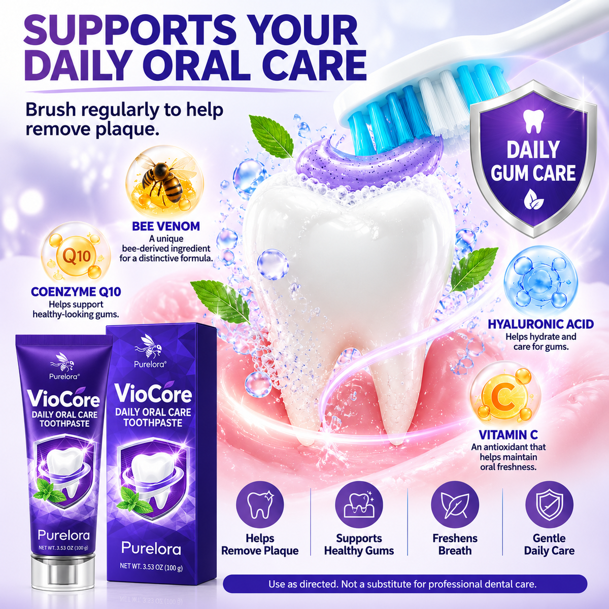 Purelora® VioCore Daily Oral Care Toothpaste