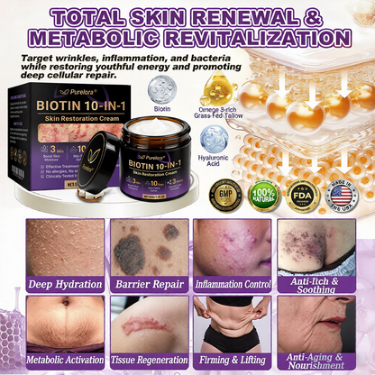 Fabricada y enviada desde EE. UU. 🍁 Crema reparadora de la piel Purelora® con biotina (fórmula 10 en 1) — Último día de oferta: 75 % de descuento.（副本）