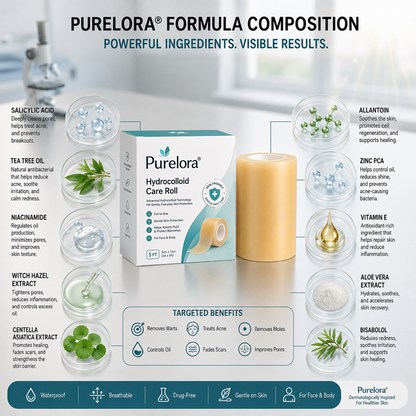 𝐎𝐟𝐟𝐢𝐜𝐢𝐚𝐥 𝐁𝐫𝐚𝐧𝐝 𝐒𝐭𝐨𝐫𝐞 |✅💎Purelora® 6-in-1 Hydrocolloid Care Roll – Acne Care, Oil Control, Post-Blemish Marks, Scar Care, Visible Spot Protection & Pore Care
