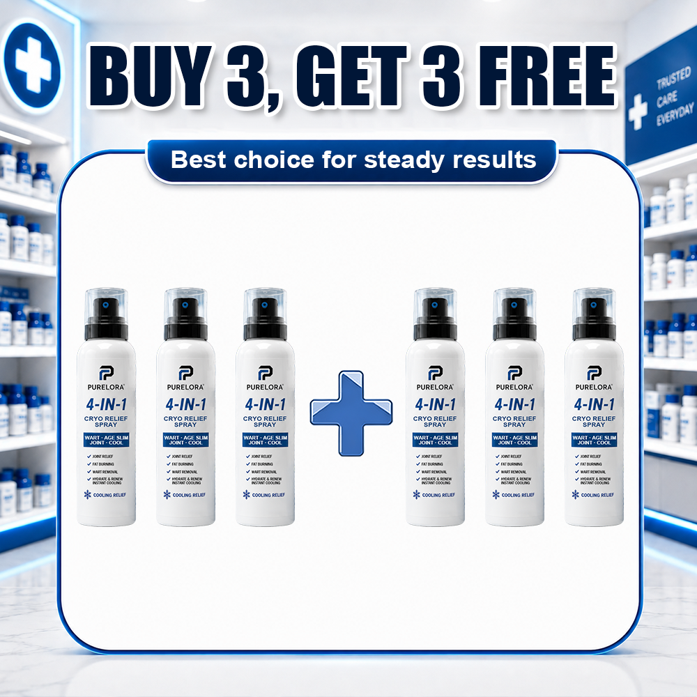 🛡️【Trusted Wellness Formula】PURELORA® 4-in-1 Body Spray — Joint Relief · Fat Burn · Wart Remover · Instant Cooling Mist | Menthol + Salicylic Acid + Caffeine + Tea Tree + Berberine