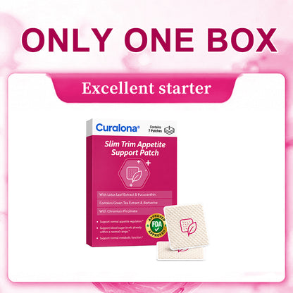 【10-in-1 Botanical Support 🌿】Curalona® Slim Trim Appetite Support Patch (💧 Just Once a Day · 7-Day Supply) ✅ Supports Appetite Regulation, Metabolic Wellness & Daily Energy