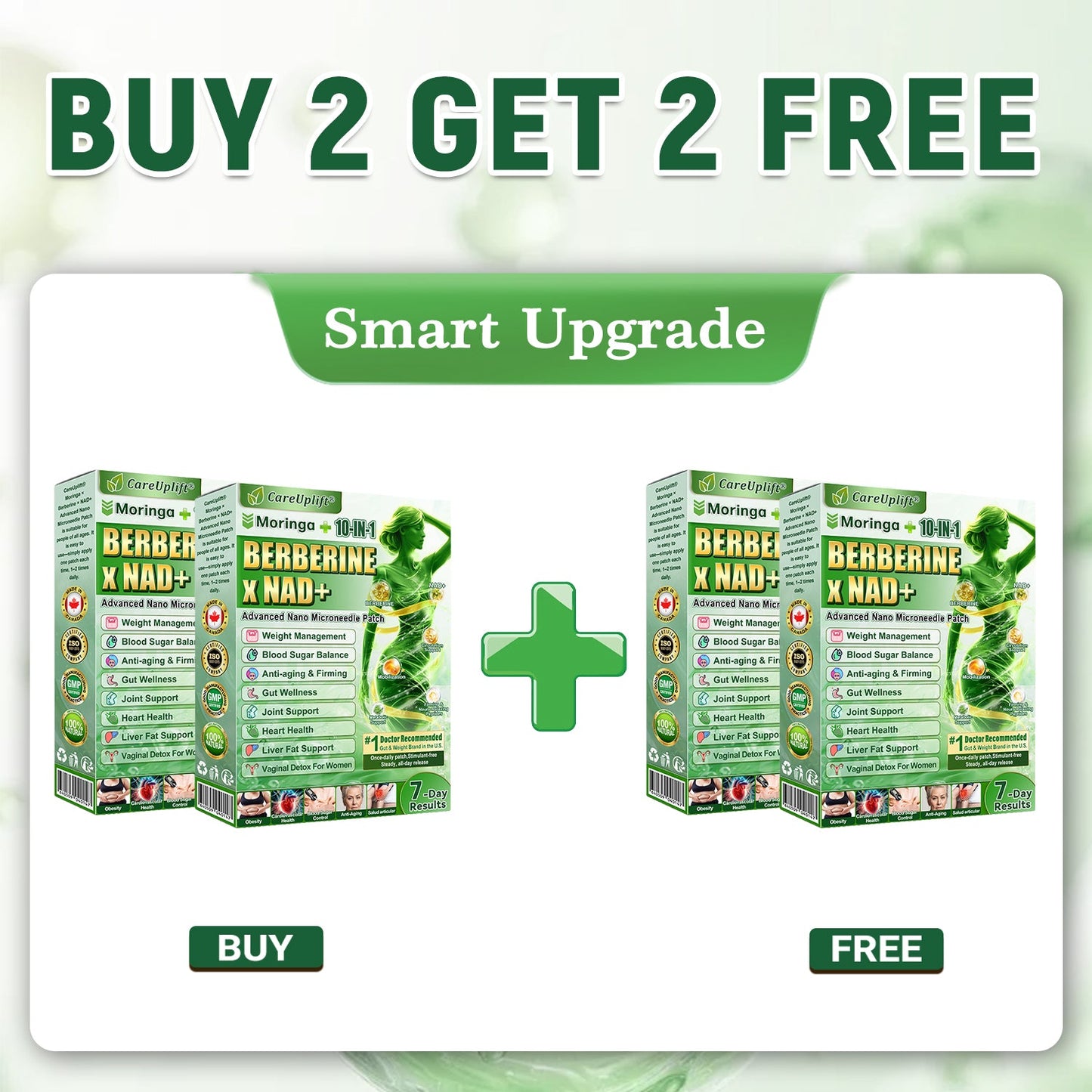 Tienda oficial 🇺🇸 Parche avanzado Purelora® 10 en 1 con nanomicroagujas (Moringa, berberina y NAD+). Solo una aplicación al día; cambios visibles en 7 días.  Para obesidad, flacidez, diabetes, apnea del sueño, problemas articulares y más.