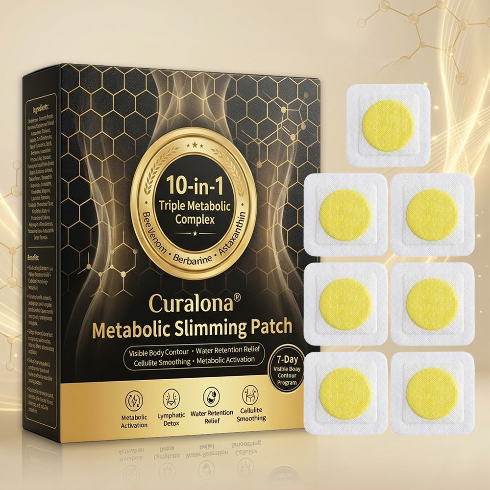 Curalona® 10-in-1 Metabolic Slimming Patch Bee Venom · Berberine · Astaxanthin Detox Formula   （Visible Body Contour • Water Retention Relief • Cellulite Smoothing • Metabolic Activation ） 7-Day Lymphatic Detox & Fat-Burn Program