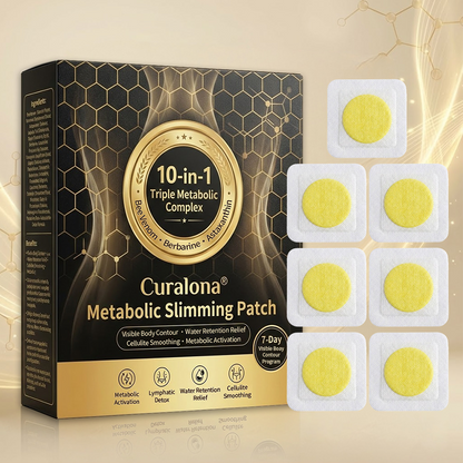 Curalona® 10-in-1 Metabolic Slimming Patch Bee Venom · Berberine · Astaxanthin Detox Formula   （Visible Body Contour • Water Retention Relief • Cellulite Smoothing • Metabolic Activation ） 7-Day Lymphatic Detox & Fat-Burn Program