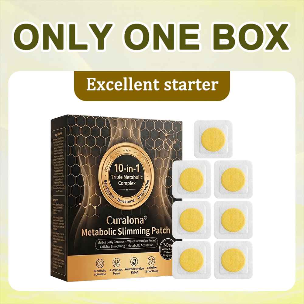 Curalona® 10-in-1 Metabolic Slimming Patch Bee Venom · Berberine · Astaxanthin Detox Formula   （Visible Body Contour • Water Retention Relief • Cellulite Smoothing • Metabolic Activation ） 7-Day Lymphatic Detox & Fat-Burn Program